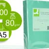 CONNECT PAPEL 500 HOJAS A5 CUARTILLA VERDE 210X148,5MM 80GR