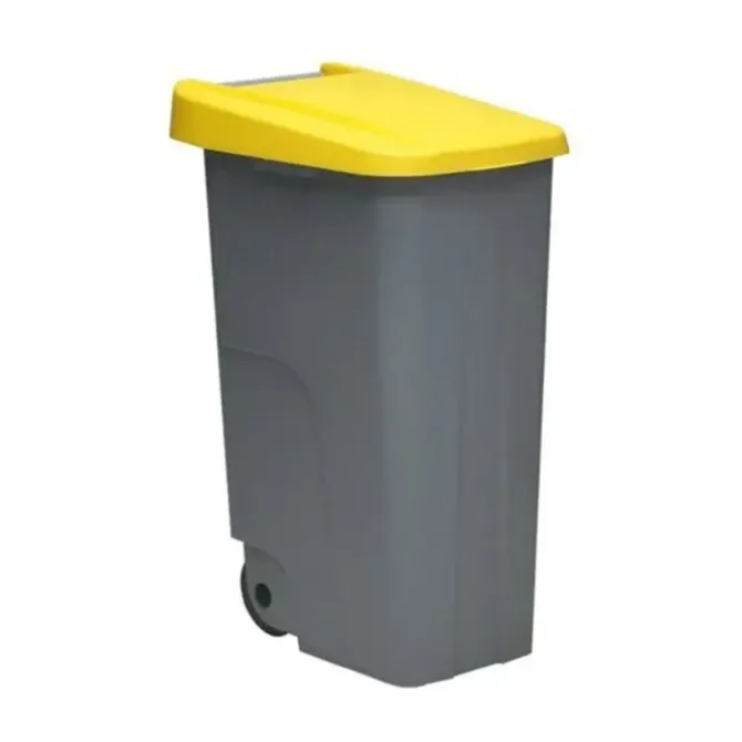 CONTENEDOR RECICLAJE 110 LITROS AMARILLO