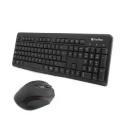 COOLBOX KTR-02W PACK INALAMBRICO USB TECLADO TECLAS + RATON 1600DPI ERGONÓMICO - TECLAS SILENCIONAS - COLOR NEGRO
