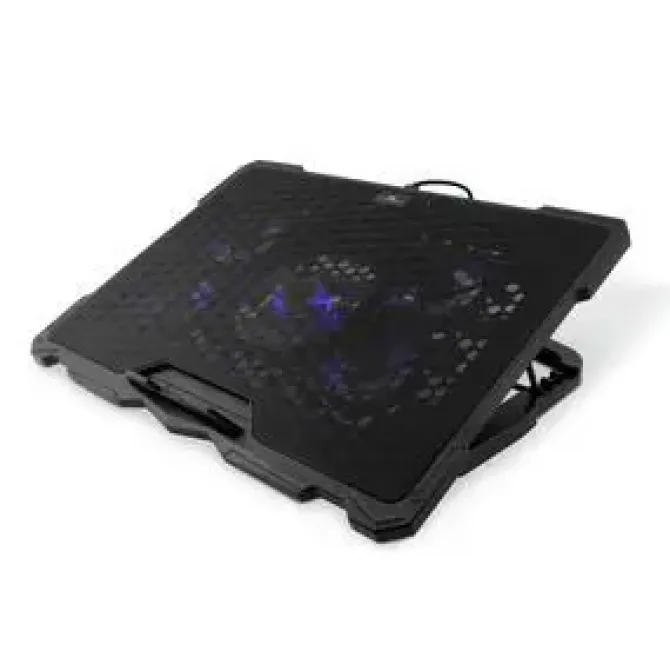 COOLBOX NCP17-V5 BASE DE REFRIGERACION PARA PORTATIL HASTA 17.3 - 5 VENTILADORES - 4 POSICIONES DE INCLINACION - ILUMINACION LED AZUL - 2 PUERTOS USB 2.0