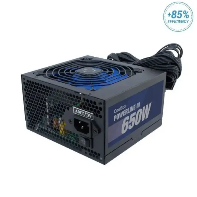 COOLBOX POWERLINE III 650W FUENTE DE ALIMENTACION 650W ATX 12V - PFC ACTIVO - VENTILADOR 120MM