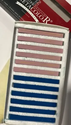 CRETACOLOR BARRA PASTEL ROSA EMPLOVADO, AZUL