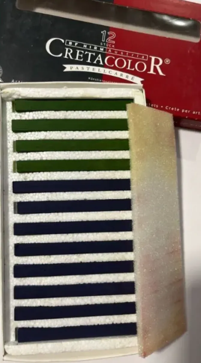 CRETACOLOR BARRA PASTEL VERDEMUSGO MORADO OSCURO