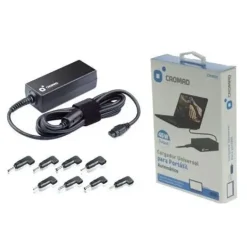 CROMAD CARGADOR UNIVERSAL AUTOMATICO PARA PORTATIL 45W - 8 CONECTORES DIFERENTES