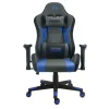 CROMAD SERIE PHOENIX SILLA GAMING - ALTURA REGULABLE CON PISTON DE GAS CLASE 2 - RECLINABLE HASTA 180º - COJINES LUMBAR Y CERVICAL - COLOR GRIS/AZUL/NEGRO