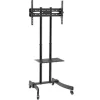 CROMAD SOPORTE DE SUELO CON RUEDAS PARA TV 37-70 - BLOQUEO DE RUEDAS - BANDEJA MULTIUSOS - PESO MAX 40KG - VESA 600X400MM