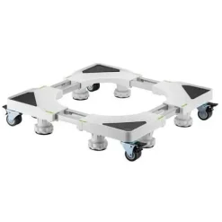 CROMAD SOPORTE/BASE AJUSTABLE SERIE PRO CON RUEDAS PARA NEVERA Y LAVADORAS - COLOR BLANCO