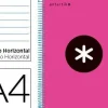 CUADERNO ESPIRAL LIDERPAPEL A4 MICRO ANTARTIK TAPA FORRADA 120H 100 GR HORIZONTAL 5 BANDAS 4 TALADROS COLOR ROSA
