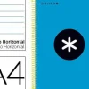 CUADERNO ESPIRAL LIDERPAPEL A4 MICRO ANTARTIK TAPA FORRADA 120H 100 GR HORIZONTAL 5 BANDAS 4 TALADROS COLOR AZUL