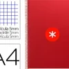 CUADERNO ESPIRAL LIDERPAPEL A4 MICRO ANTARTIK TAPA FORRADA 80H 90 GR CUADRO 5MM 1 BANDA 4 TALADROS FRAMBUESA