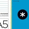 CUADERNO ESPIRAL LIDERPAPEL A5 MICRO ANTARTIK TAPA FORRADA 120H 100 GR HORIZONTAL 5 BANDAS 6 TALADROS COLOR AZUL