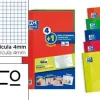 CUADERNO ESPIRAL OXFORD TAPA EXTRADURA FOLIO 80 HOJAS CUADRO 4 MM CON PIZARRA BLANCAPACK 4+1 COLORES CLASICOS