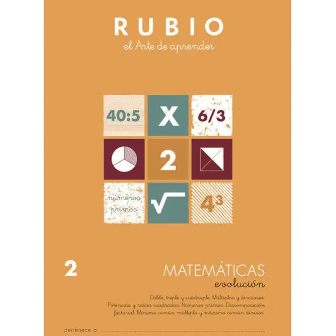 CUADERNO RUBIO MATEMATICAS EVOL.2 UNI