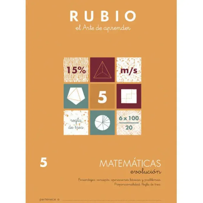 CUADERNO RUBIO MATEMATICAS EVOL.5 UNI