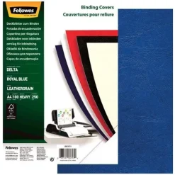 CUBIERTA DELTA CUERO A4 250G AZ/100U