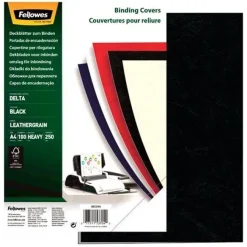 CUBIERTA FELLOWES A4 SÍMIL PIEL DELTA CUERO NEGRO