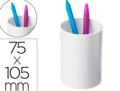 CUBILETE PORTALAPICES ARCHIVO 2000 ECOGREEN 100% RECICLADO COLOR BLANCO PASTEL