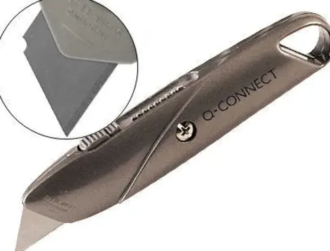 CUTER Q-CONNECT 219BC ANCHO METALICO GRIS