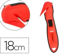 CUTER Q-CONNECT DE SEGURIDAD XD-G03 CON CUCHILLA ANCHA FIJA OCULTA PARA EVITAR CORTES CON 2 CUCHILLAS DE REPUEST0