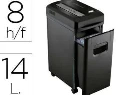 DESTRUCTORA DE DOCUMENTOS Q-CONNECT KF15547 CAPACIDAD DE CORTE 8 H DESTRUYE GRAPAS CLIPS Y TARJETAS PAPELERA 15L