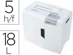 DESTRUCTORA DE DOCUMENTOS HSM SHREDSTAR X5 CAPACIDAD DE CORTE 5 H EN PARTICULAS DESTRUYE GRAPAS CLIPS CD Y TARJETAS