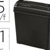 DESTRUCTORA DE DOCUMENTOS FELLOWES P-25S CAPACIDAD DE CORTE 5 HOJAS CORTE EN TIRAS PAPELERA 11 LITROS
