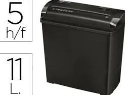 DESTRUCTORA DE DOCUMENTOS FELLOWES P-25S CAPACIDAD DE CORTE 5 HOJAS CORTE EN TIRAS PAPELERA 11 LITROS