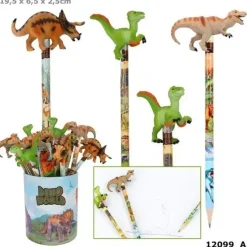 DINO WORLD LÁPIZ CON FIGURA DINO TOPPER EN PLASTICO