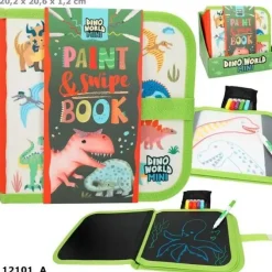DINO WORLD MINI LIBRO PARA PINTAR Y BORRAR