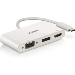 D-LINK HUB USB-C A HDMI, DISPLAYPORT, VGA
