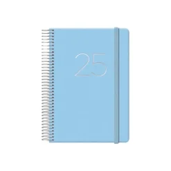 DOHE AGENDA GLOSS CON MUELLE DIA POR PAGINA AZULPASTEL 12,5X18CM 2025 DH12571