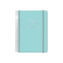 DOHE AGENDA GLOSS CON MUELLE DIA POR PAGINA VERDE PASTEL 12,5X18CM 2025 DH12573