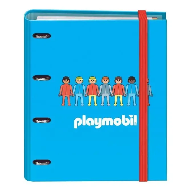 DOHE CARPETA 4 ANILLAS DE 35 MM DIN A4 CARTON FORRADO CON RECAMBIO 100 HOJAS 90 GR CUADRO 5 MM PLAYMOBIL CORE 51651