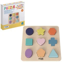 DOHE JUEGO EDUCATIVO DE FORMAS GEOMETRICAS DE MADERA - BORDES REDONDOS - TACTO SUAVE - COLORES LLAMATIVOS - ESTIMULA LA COORDINACION OJO-MANO - FOMENTA LA IMAGINACION - IMPULSA EL APRENDIZAJE