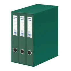 DOHE MODULO DE 3 CARPETAS DE 2 ANILLAS DE 40 MM.FORMATO FOLIO.COLOR VERDE.ETIQUETA Y OLLAO.REF.09457 MAK180079