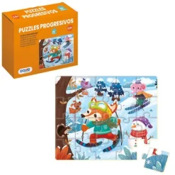 DOHE PUZZLE INFANTIL DE 20 PIEZAS - TEMATICA LA NIEVE - FABRICADO EN DOBLE CAPA DE CARTON - CAPA INTERMEDIA DE CONTRACHAPADO - ESTIMULA LA IMAGINACION - A PARTIR DE 2 AÑOS Y MEDIO