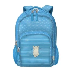 DOHE SANTORO FELINES MOCHILA ESCOLAR PEQUEÑA - 3 COMPARTIMENTOS - BOLSILLOS LATERALES - TIRANTES ACOLCHADOS Y AJUSTABLES - ASA SUPERIOR