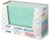 DOHE SOBRE PLASTICO COLORES PASTEL BOTON FOLIO 91529