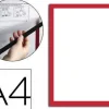 DURABLE DURAFRAME MAGNETIC A4 PACK DE 5 MARCOS MAGNETICOS PARA MOSTRAR INFORMACION EN FORMATO A4 - COLOCACION EN VERTICAL Y HORIZONTAL - MARCO DE COLOR ROJO
