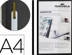 DURABLE DURAPLUS CARPETA DE FASTENER - PARA FORMATO A4+ - COMPARTIMENTO INTERIOR - TAPA POSTERIOR DE COLOR NEGRO