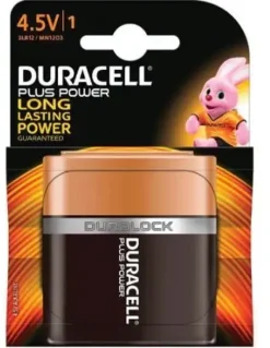 DURACELL BLISTER 1 PILA ALCALINA PLUS EQUIVALENCIA 4.5V TIPO 3LR12. PETACA MN1203B1
