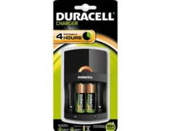 DURACELL CARGADOR RAPIDO DE PILAS AA/AAA - 1300 MAH - INCLUYE 2 PILAS AA Y 2 PILAS AAA
