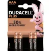 DURACELL MN2400B4 PILAS ALCALINAS AAA LR03 1.5V PLUS POWER (4 UNIDADES)