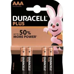 DURACELL MN2400B4 PILAS ALCALINAS AAA LR03 1.5V PLUS POWER (4 UNIDADES)