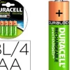 DURACELL PILAS RECARGABLES NIHM AA LR6 1.2V 2500MAH - PRECARGADAS - (4 UNIDADES)
