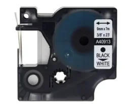 DYMO D1 40913 CINTA DE ETIQUETAS GENERICA PARA ROTULADORA - TEXTO NEGRO SOBRE FONDO BLANCO - ANCHO 9MM X 7 METROS - REEMPLAZA S0720680