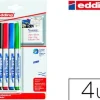 EDDING 661 PACK DE 4 ROTULADORES PARA PIZARRA BLANCA - PUNTA REDONDA - TRAZO ENTRE 1 Y 2 MM. - TINTA PIGMENTADA - BORRABLE EN SECO - CUATRO COLORES