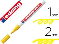 EDDING 751 ROTULADOR PERMANENTE - PUNTA REDONDA - TRAZO ENTRE 1 Y 2 MM. - TINTA OPACA - SECADO RAPIDO - COLOR AMARILLO