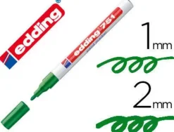EDDING 751 ROTULADOR PERMANENTE - PUNTA REDONDA - TRAZO ENTRE 1 Y 2 MM. - TINTA OPACA - SECADO RAPIDO - COLOR VERDE