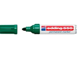 EDDING 550 ROTULADOR PERMANENTE - PUNTA REDONDA - TRAZO ENTRE 3 Y 4 MM. - RECARGABLE - SECADO RAPIDO - COLOR VERDE